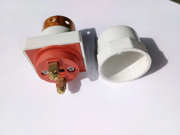 Multi Pendant Holder for Electric/LED Blub with Female Plug Sockets Brass Connector for Home PVC White