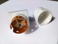 Multi Pendant Holder for Electric/LED Blub with Female Plug Sockets Brass Connector for Home PVC White