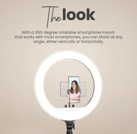 Profesional 46cm (18 Inch) LED Ring Light with Remote Control, Runs on AC Power with No Shadow apertures, Ideal use for Makeup Artist, Video Shoot, Fashion Photography & Many More - Free