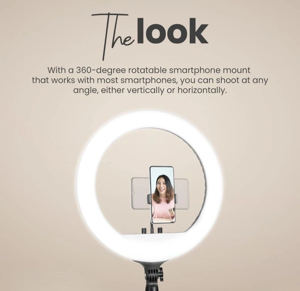 Profesional 46cm (18 Inch) LED Ring Light with Remote Control, Runs on AC Power with No Shadow apertures, Ideal use for Makeup Artist, Video Shoot, Fashion Photography & Many More - Free