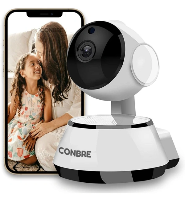 2MP Full HD Smart Wi-Fi CCTV Home Security Camera for Home and office | 360° with Pan Tilt | Two way communication | Motion Alert | Night Vision | SD Card (Upto 128 GB)