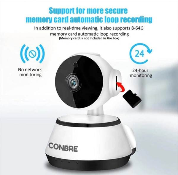 2MP Full HD Smart Wi-Fi CCTV Home Security Camera for Home and office | 360° with Pan Tilt | Two way communication | Motion Alert | Night Vision | SD Card (Upto 128 GB)