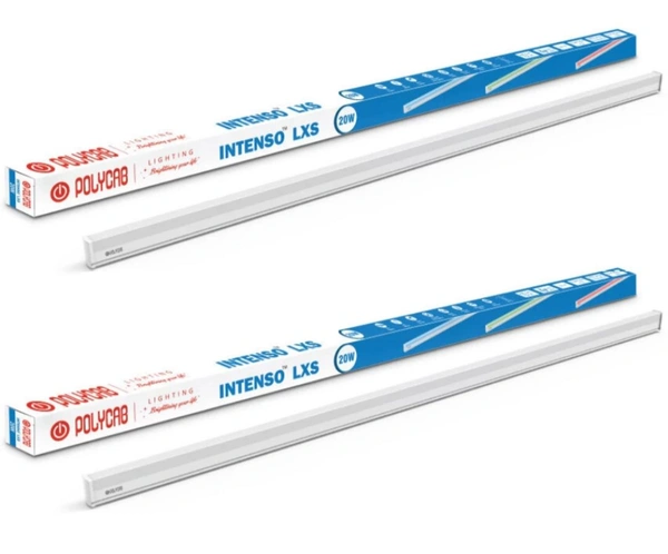 Polycab Intenso 20W LXS LED Batten in Square Shape, Energy-efficient Light with Warm White Color (220-240V, 1130mm, 3000K,