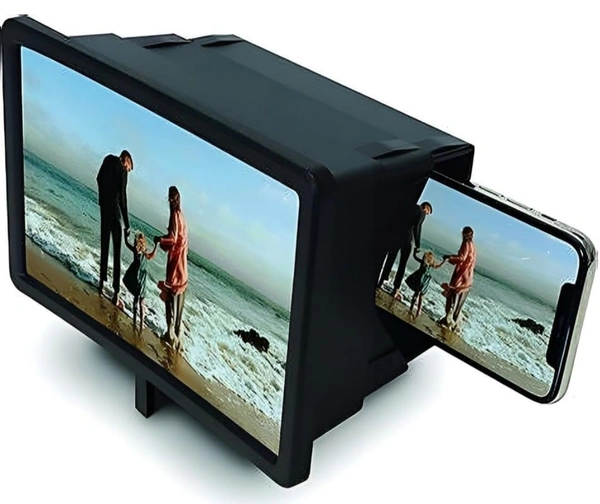 3D Screen Magnifier Box & Screen Enlarged Expander Amplifier with Eyes Protection, Foldable Stand Screen Expander Support for All Smartphones