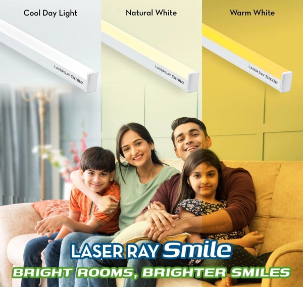 Crompton Laser Ray Smile 20W LED Batten |4 feet Slim Batten for Living Room & Bedroom | Energy Efficient Tubelight for Home | BIS Approved | Cool Day Light (6500K) (Pack of 1)