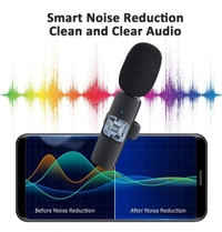 TOURISTIANO Wireless Collar Mic for Type-C Android Cell Phone,Tablets & iPhone Supported Lavalier (Lightning (Lightning 1 Mic) - Black