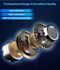 TOURISTIANO Wireless Collar Mic for Type-C Android Cell Phone,Tablets & iPhone Supported Lavalier (Lightning (Lightning 1 Mic) - Black