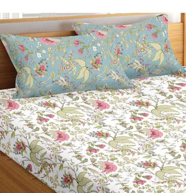 Accessories Roy  Pure 100% Cotton King Size Bedsheet For Double Bed|100% Cotton Bed Sheet King| Without Pillow Covers