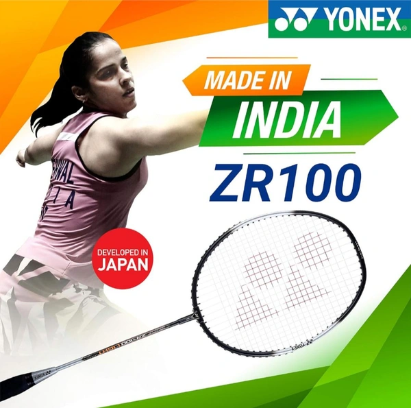 Yonex ZR 100 Light Aluminium Badminton Racquet with Full Cover | Made in India (Black,Pack of 1)