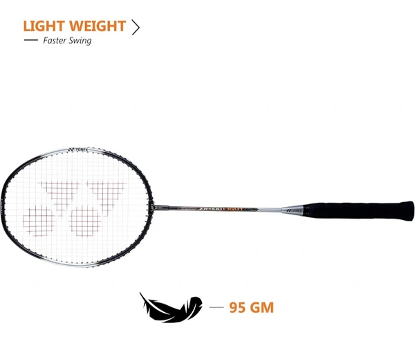 Yonex ZR 100 Light Aluminium Badminton Racquet with Full Cover | Made in India (Black,Pack of 1)