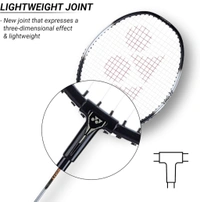 Yonex ZR 100 Light Aluminium Badminton Racquet with Full Cover | Made in India (Black,Pack of 1)