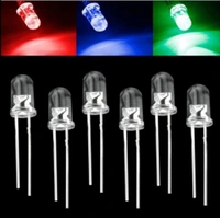 Accessories Roy 1Pieces RGB Auto colour changing (RED+BLUE+GREEN) Led diode 5mm, 2 Pin Flashing Transparent clear Light emitting diode