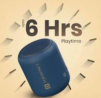 Portronics SoundDrum 1 12W TWS Portable Bluetooth Speaker with Powerful Bass, Bluetooth 5.3V, 360° Surround Sound, USB Drive in, Type C Fast Charging(Blue)