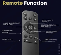 Accessories Roy 18 Inch Multi-Color LED Ring Light with Remote Control & Three Smartphone Holder - Adjustable Color Temperature & Brightness, 360° Adjustment - Video & Photoshoot (Without Stand)