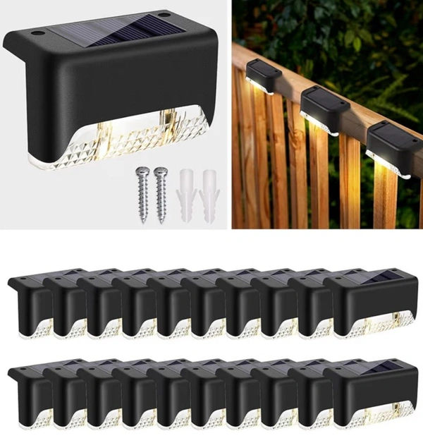 Accessories Roy Outdoor Solar Light Waterproof Balcony,Fence,Gate,Yard,Railing,Window Decor Light Garden lamp Home Stair Step Lights Balcony Led Solar Powered Lights