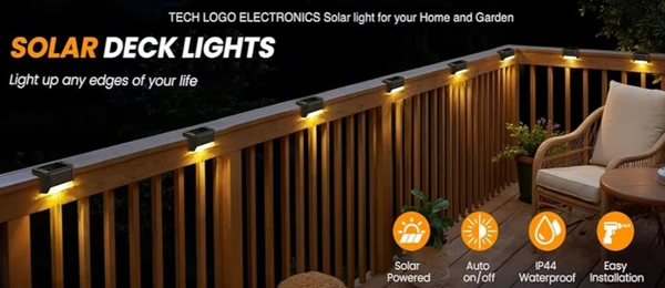 Accessories Roy Outdoor Solar Light Waterproof Balcony,Fence,Gate,Yard,Railing,Window Decor Light Garden lamp Home Stair Step Lights Balcony Led Solar Powered Lights