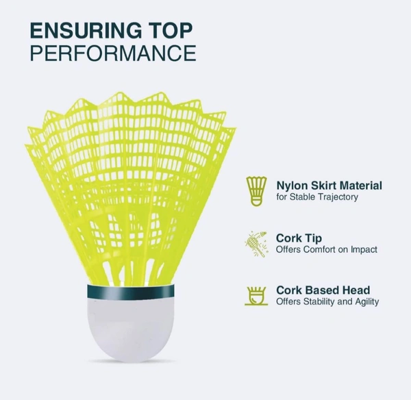 Accessories Roy   Accessories Roy Nylon Badminton Shuttlescocks | Stable Flight 