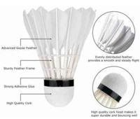 Accessories Roy Pack of (1 Piece Shuttlecock) Professional Feather Shuttle for Both Beginners & Professionals (1 Piece Shuttlecock)