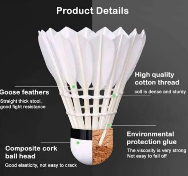 Accessories Roy Pack of (1 Piece Shuttlecock) Professional Feather Shuttle for Both Beginners & Professionals (1 Piece Shuttlecock)