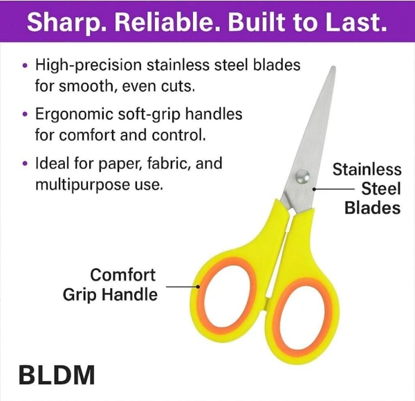 Accessories Roy all Purpose Golden Scissors, Gold Kitchen Shears or Ribbon Cutting - Household Stainless Steel Golden Scissors - Multi-Purpose Stainless Steel Sharp Blades (Mixed Combo)