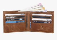 Accessories Roy Original Leather Wallet for Men I Handcrafted I Credit/Debit Card Slots I 2 Currency Compartments I 2 Secret Compartments (Tan Crunch)