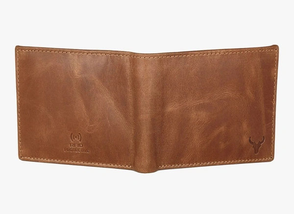 Accessories Roy Original Leather Wallet for Men I Handcrafted I Credit/Debit Card Slots I 2 Currency Compartments I 2 Secret Compartments (Tan Crunch)