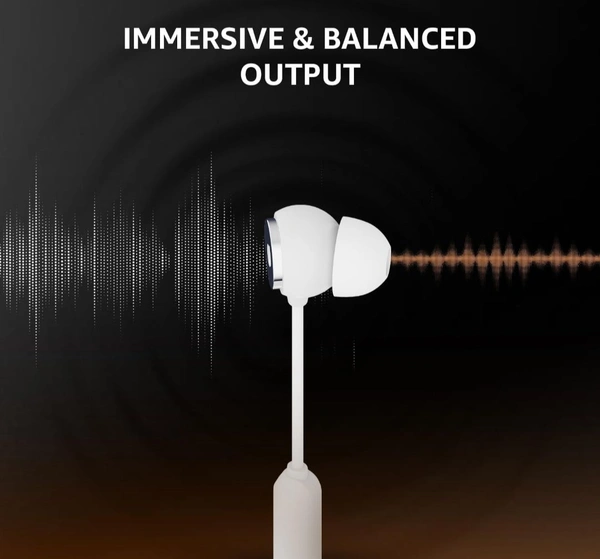 Accessories Roy Accessories Roy Wired Earphones with 3.5mm Jack/Aux | in Ear Wired Earphones | Deep Bass, Tangle-Free Cable,5-year warranty / Comfortable Fit | White