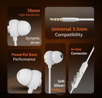 Accessories Roy Accessories Roy Wired Earphones with 3.5mm Jack/Aux | in Ear Wired Earphones | Deep Bass, Tangle-Free Cable,5-year warranty / Comfortable Fit | White