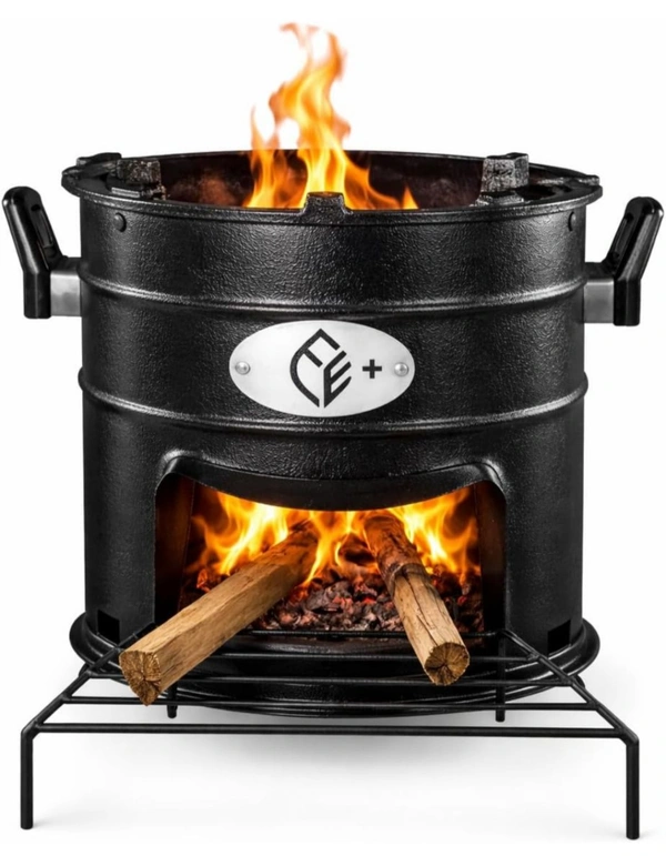 Accessories Roy Less Smoke wood stove for Home & Outdoor camping Cooking - Biomass Stove Smokeless - Desi iron chulha for wood cooking Cookstove