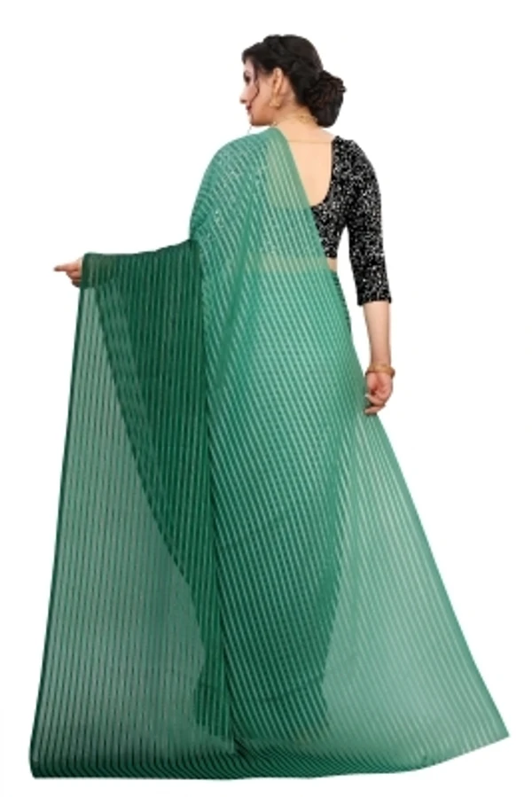 SAREEYA 16 SAREEYA16 Striped Daily Wear Georgette Chiffon Blend Saree