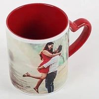 Rich Choice RichChoice Personalized Red Ceramic cup Ceramic Coffee MugMade of: CeramicType: Coffee MugMicrowave SafeCapacity: 330 mlPack - 330 ml, cash on delivery, in cash you received damge  product and you have opening video