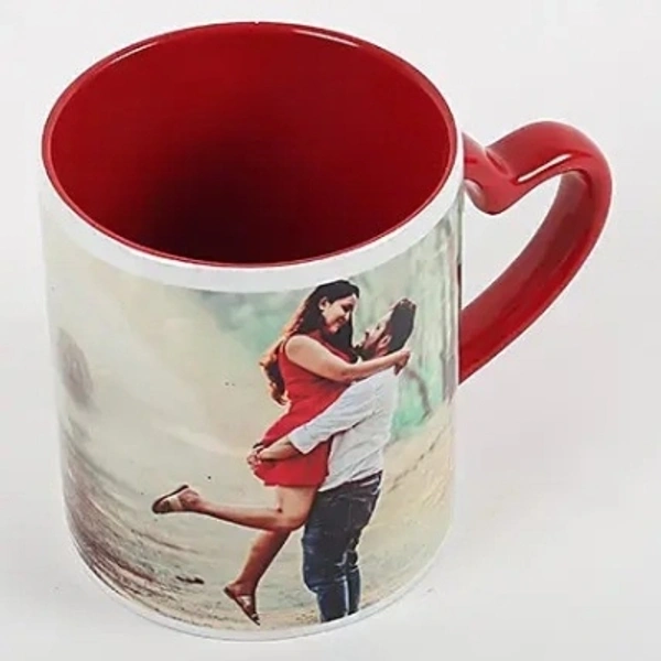 Rich Choice RichChoice Personalized Red Ceramic cup Ceramic Coffee MugMade of: CeramicType: Coffee MugMicrowave SafeCapacity: 330 mlPack - 330 ml, cash on delivery, in cash you received damge  product and you have opening video