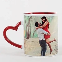 Rich Choice RichChoice Personalized Red Ceramic cup Ceramic Coffee MugMade of: CeramicType: Coffee MugMicrowave SafeCapacity: 330 mlPack - 330 ml, cash on delivery, in cash you received damge  product and you have opening video