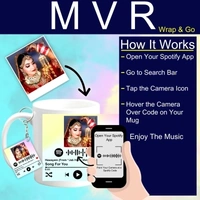 MVR Spotify Song Scannable and Spotify Keychain Personalized Music Coffee & Keychain Perfect Gift for Friends