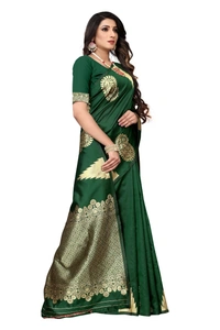 Ns Saree Ready To Wear Saree Catalog Temple - Waist Size  Waist to Floor Size, Blue, Online Payment