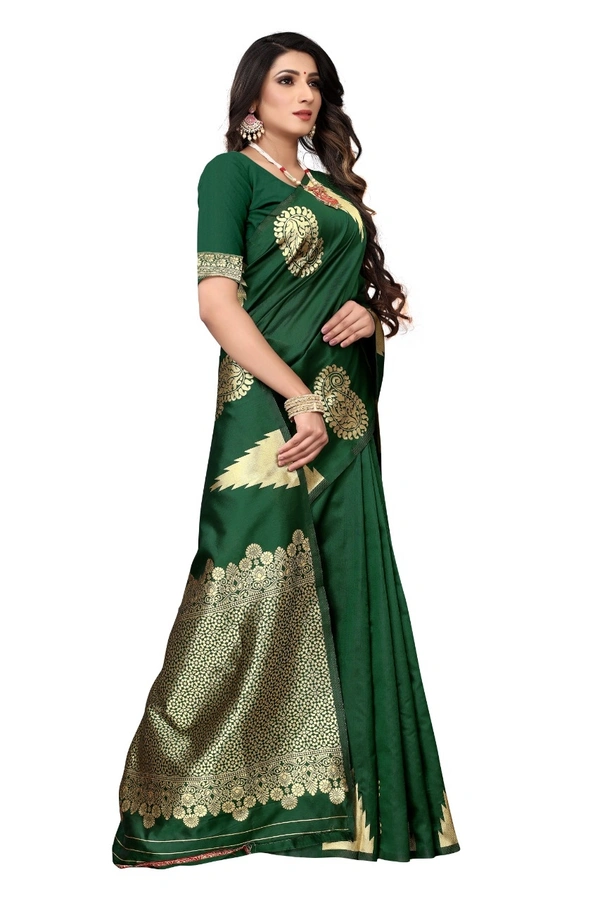 Ns Saree Ready To Wear Saree Catalog Temple - Waist Size  Waist to Floor Size, Green, Online Payment
