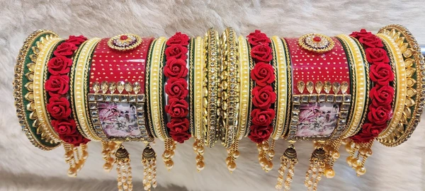 Anchal Rose Dulhan Bangle - 2.6, red