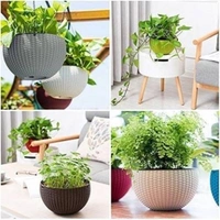 Sph Hanging Baskets Waven FlowerPot with Hanging Chain