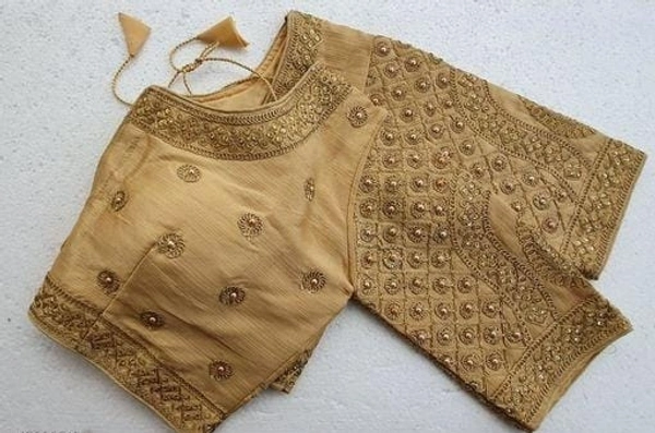 Mkh readymade stiched blouse - Free, Golden