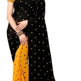 Anand Sarees Polka Print Daily Wear Georgette Saree - free size, purple, cash On delivery