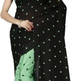 Anand Sarees Polka Print Daily Wear Georgette Saree - free size, purple, cash On delivery