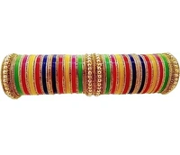 Bulk Trendz Acrylic, Plastic Zircon Gold-plated Chudas (44) - 2.4