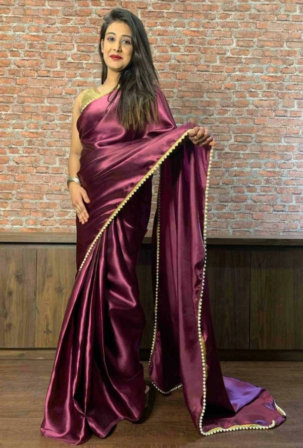 Ready To Wear Ns24 Sattin Stone - Need West Size, Purple, Online Payment