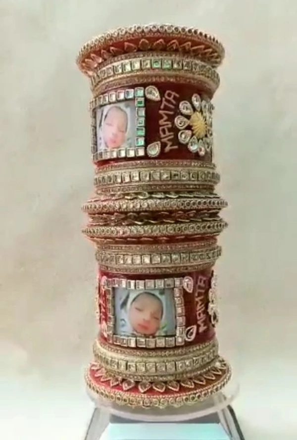 Anchal Name And Photo Bangles - 2.4, red