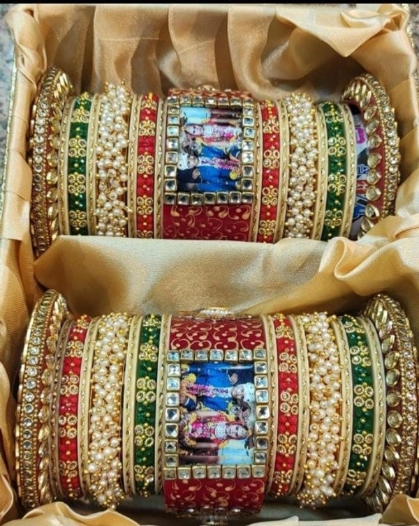 Anchal Beautiful Royal Rajwada Rajputi BridalChuraMaterial : Hand Painted - 2.8, red