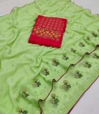 Shree Nakoda Enterprise  NEW EXCLUSIVE   SEQUENCE WORK SAREE - A1