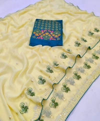 Shree Nakoda Enterprise  NEW EXCLUSIVE   SEQUENCE WORK SAREE - A1