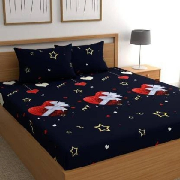 137 TC Microfiber King 3D Printed BedsheetColor: Blue, Red dilSize: Double, KingSales Package  - Double