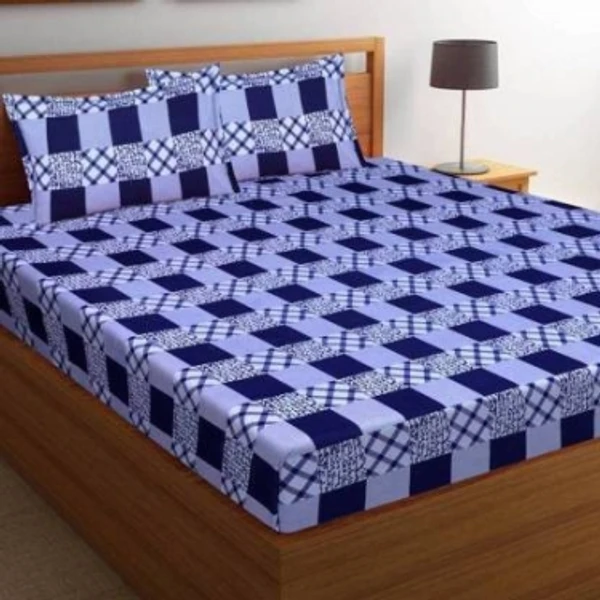 204 TC Polycotton Double 3D Printed BedsheetColor: Blue, WhiteSize: DoubleSales Package :1 Double Bed Sheet with 2 Pillow CoversNumber of Bedsheets :1Color :Blue, WhiteType :FlatSize :DoubleCharacter :Soft Double Bedsheet With 2 Pillow CoversMaterial :Polycotton7 Days Return Policy, No questions asked.