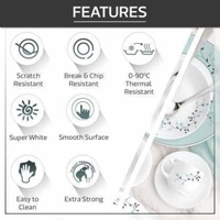 KTART Pack of 36 Plastic DINNER SET(36 PCS) Dinner SetMade of: PlasticSales Package: 6 Full Plates, 6 small plates, 12 Veg Bowls, 2 Serving Spoons, 6 Spoons, 3 Serving Bowls with Air tight LidsPack of: 36Microwave SafeDiameter: 10 inch7 Days Return Policy, No questions asked.